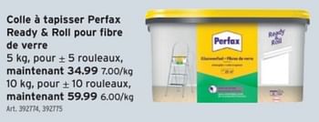 Promotions Colle à tapisser perfax ready + roll pour fibre de verre - Perfax - Valide de 14/02/2024 à 27/02/2024 chez Gamma