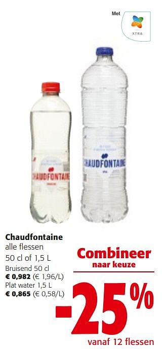 Promoties Chaudfontaine alle flessen - Chaudfontaine - Geldig van 14/02/2024 tot 27/02/2024 bij Colruyt