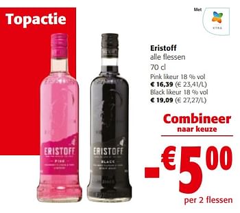 Promoties Eristoff alle flessen - Eristoff - Geldig van 14/02/2024 tot 27/02/2024 bij Colruyt
