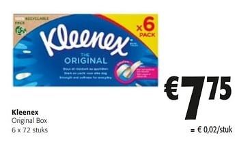 Promoties Kleenex original box - Kleenex - Geldig van 14/02/2024 tot 27/02/2024 bij Colruyt