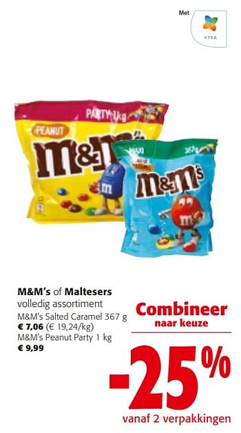 Promoties M+m`s of maltesers volledig assortiment - Huismerk - Colruyt - Geldig van 14/02/2024 tot 27/02/2024 bij Colruyt