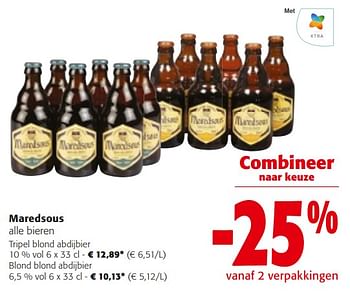 Promoties Maredsous alle bieren - Maredsous - Geldig van 14/02/2024 tot 27/02/2024 bij Colruyt