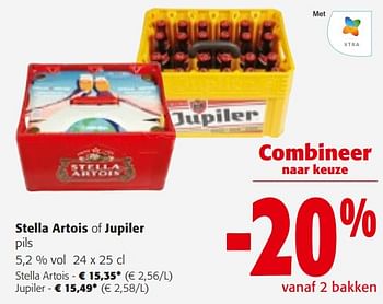 Promoties Stella artois of jupiler pils - Huismerk - Colruyt - Geldig van 14/02/2024 tot 27/02/2024 bij Colruyt