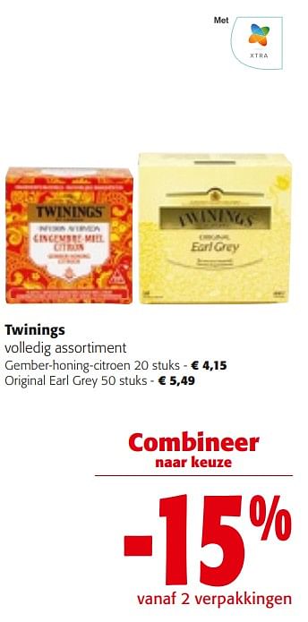Promoties Twinings volledig assortiment - Twinings - Geldig van 14/02/2024 tot 27/02/2024 bij Colruyt