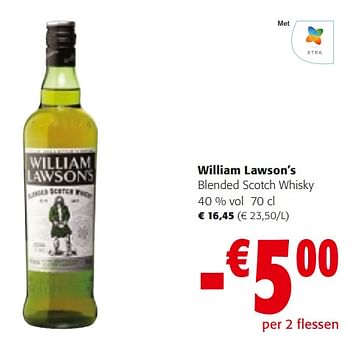 Promoties William lawson`s blended scotch whisky - William Lawson's - Geldig van 14/02/2024 tot 27/02/2024 bij Colruyt