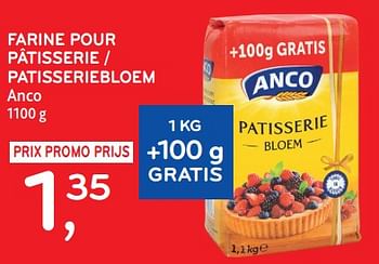 Promoties Farine pour pâtisserie anco - Anco - Geldig van 14/02/2024 tot 27/02/2024 bij Alvo