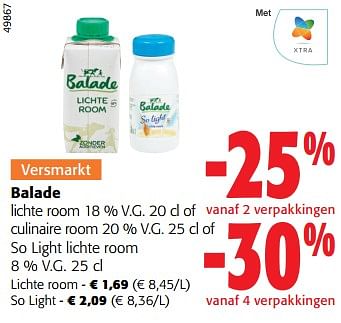 Promotions Balade lichte room of culinaire room of so light lichte room - Balade - Valide de 14/02/2024 à 27/02/2024 chez Colruyt