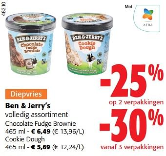 Promoties Ben + jerry’s volledig assortiment - Ben&Jerry's - Geldig van 14/02/2024 tot 27/02/2024 bij Colruyt
