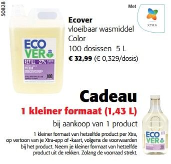 Promoties Ecover vloeibaar wasmiddel color - Ecover - Geldig van 14/02/2024 tot 27/02/2024 bij Colruyt
