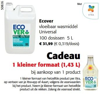 Promoties Ecover vloeibaar wasmiddel universal - Ecover - Geldig van 14/02/2024 tot 27/02/2024 bij Colruyt
