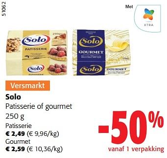 Promoties Solo patisserie of gourmet - Solo - Geldig van 14/02/2024 tot 27/02/2024 bij Colruyt
