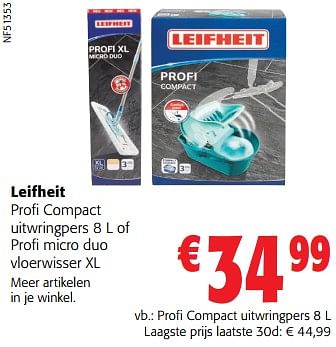 Promoties Leifheit profi compact uitwringpers - Leifheit - Geldig van 14/02/2024 tot 27/02/2024 bij Colruyt