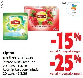 Promoties Lipton alle thee of infusies - Lipton - Geldig van 14/02/2024 tot 27/02/2024 bij Colruyt