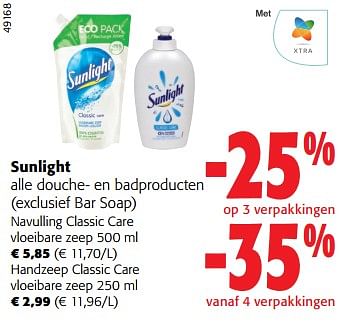 Promoties Sunlight alle douche- en badproducten - Sunlight - Geldig van 14/02/2024 tot 27/02/2024 bij Colruyt