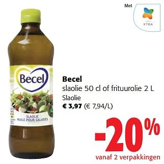 Promotions Becel slaolie of frituurolie - Becel - Valide de 14/02/2024 à 27/02/2024 chez Colruyt