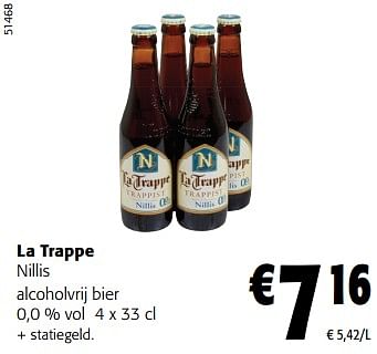 Promoties La trappe nillis alcoholvrij bier - La trappe - Geldig van 14/02/2024 tot 27/02/2024 bij Colruyt