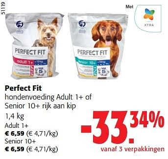 Promoties Perfect fit hondenvoeding adult of senior rijk aan kip - Perfect Fit  - Geldig van 14/02/2024 tot 27/02/2024 bij Colruyt