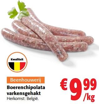Promoties Boerenchipolata varkensgehakt - Huismerk - Colruyt - Geldig van 14/02/2024 tot 27/02/2024 bij Colruyt