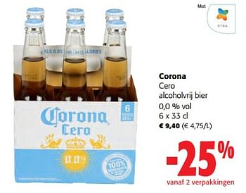 Promoties Corona cero alcoholvrij bier - Corona - Geldig van 14/02/2024 tot 27/02/2024 bij Colruyt