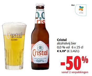 Promoties Cristal alcoholvrij bier - Cristal - Geldig van 14/02/2024 tot 27/02/2024 bij Colruyt
