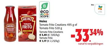 Promoties Heinz tomato frito creations of Tomato Frito - Heinz - Geldig van 14/02/2024 tot 27/02/2024 bij Colruyt