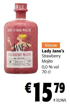 Promoties Lady jane’s strawberry mojito - Lady Jane's - Geldig van 14/02/2024 tot 27/02/2024 bij Colruyt