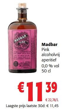 Promoties Madbar pink alcoholvrij aperitief - Madbar - Geldig van 14/02/2024 tot 27/02/2024 bij Colruyt