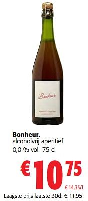 Promoties Bonheur. alcoholvrij aperitief - Bonheur - Geldig van 14/02/2024 tot 27/02/2024 bij Colruyt