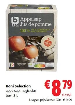 Promoties Boni selection appelsap magic star - Boni - Geldig van 14/02/2024 tot 27/02/2024 bij Colruyt