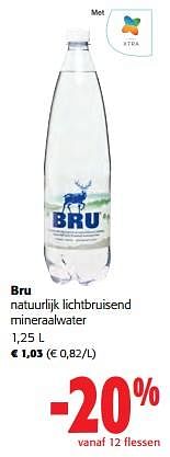 Promoties Bru natuurlijk lichtbruisend mineraalwater - Bru - Geldig van 14/02/2024 tot 27/02/2024 bij Colruyt