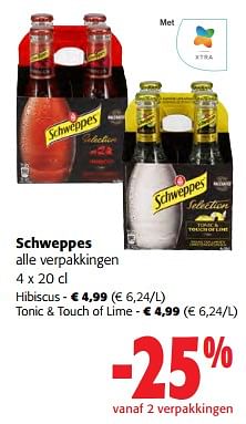 Promoties Schweppes alle verpakkingen - Schweppes - Geldig van 14/02/2024 tot 27/02/2024 bij Colruyt