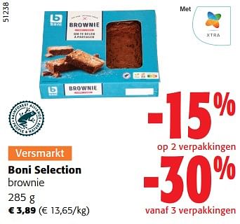 Promoties Boni selection brownie - Boni - Geldig van 14/02/2024 tot 27/02/2024 bij Colruyt