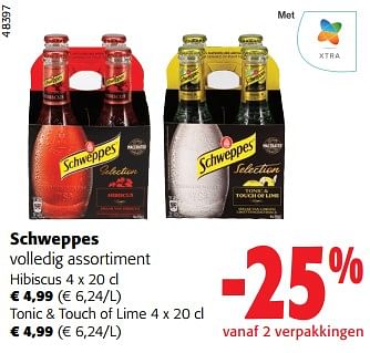 Promoties Schweppes volledig assortiment - Schweppes - Geldig van 14/02/2024 tot 27/02/2024 bij Colruyt