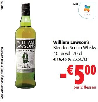 Promoties William lawson’s blended scotch whisky - William Lawson's - Geldig van 14/02/2024 tot 27/02/2024 bij Colruyt