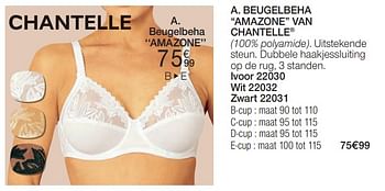 Promotions Beugelbeha amazone - Chantelle - Valide de 01/02/2024 à 30/06/2024 chez Damart