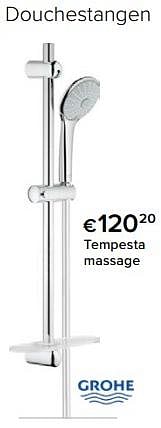 Promotions Douchestangen tempesta massage - Grohe - Valide de 23/02/2024 à 30/06/2024 chez Euro Shop