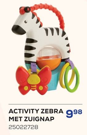 Promoties Activity zebra met zuignap - Fisher-Price - Geldig van 15/02/2024 tot 14/03/2024 bij Supra Bazar