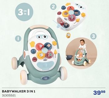 Promoties Babywalker 3 in 1 - Smoby - Geldig van 15/02/2024 tot 14/03/2024 bij Supra Bazar