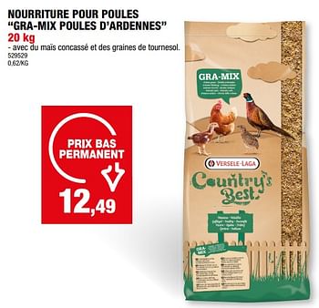 Promotions Nourriture pour poules gra-mix poules d’ardennes - Versele-Laga - Valide de 14/02/2024 à 25/02/2024 chez Hubo