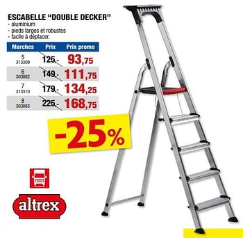 Promotions Escabelle double decker - Altrex - Valide de 14/02/2024 à 25/02/2024 chez Hubo