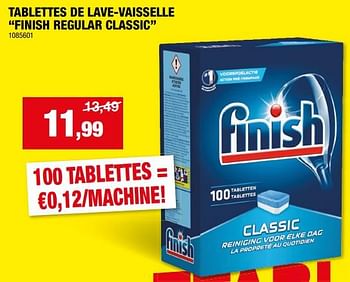Promotions Tablettes de lave-vaisselle finish regular classic - Finish - Valide de 14/02/2024 à 25/02/2024 chez Hubo