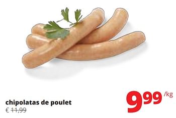 Promotions Chipolatas de poulet - Produit Maison - Spar Retail - Valide de 15/02/2024 à 28/02/2024 chez Spar (Colruytgroup)