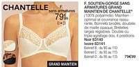 Promotions Soutien-gorge sans armatures grand maintien de chantelle - Chantelle - Valide de 01/02/2024 à 30/06/2024 chez Damart