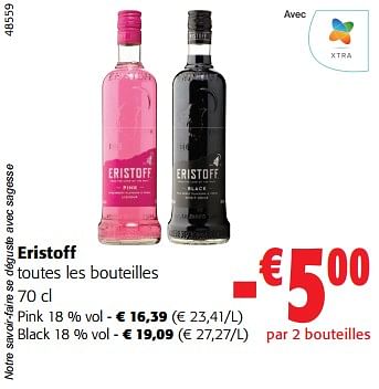 Promotions Eristoff toutes les bouteilles - Eristoff - Valide de 14/02/2024 à 27/02/2024 chez Colruyt