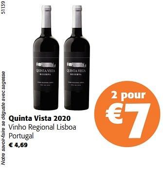 Promotions Quinta vista 2020 vinho regional lisboa portugal - Vins rouges - Valide de 14/02/2024 à 27/02/2024 chez Colruyt