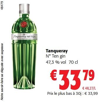 Promotions Tanqueray n° ten gin - Tanqueray - Valide de 14/02/2024 à 27/02/2024 chez Colruyt