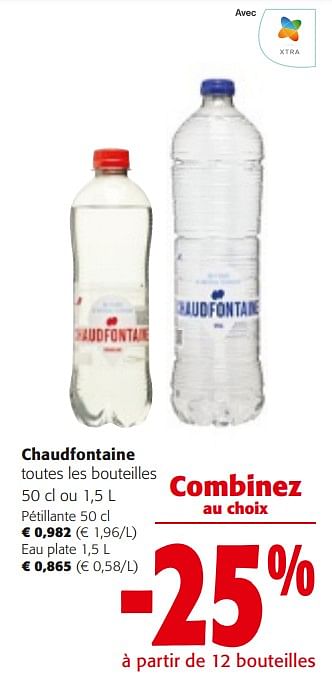 Promotions Chaudfontaine toutes les bouteilles - Chaudfontaine - Valide de 14/02/2024 à 27/02/2024 chez Colruyt