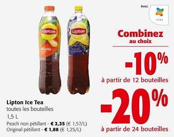 Promotions Lipton ice tea toutes les bouteilles - Lipton - Valide de 14/02/2024 à 27/02/2024 chez Colruyt