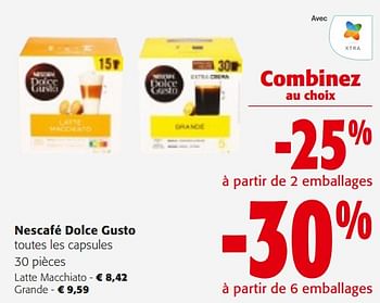 Promotions Nescafé dolce gusto toutes les capsules - Nescafe - Valide de 14/02/2024 à 27/02/2024 chez Colruyt