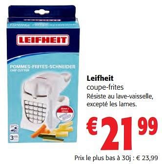 Promotions Leifheit coupe-frites - Leifheit - Valide de 14/02/2024 à 27/02/2024 chez Colruyt